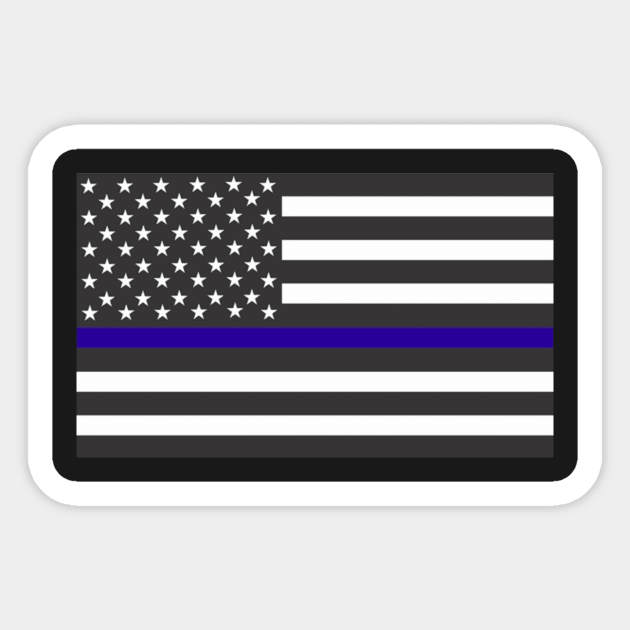 Thin Blue Line Flag Sticker by Ten20Designs